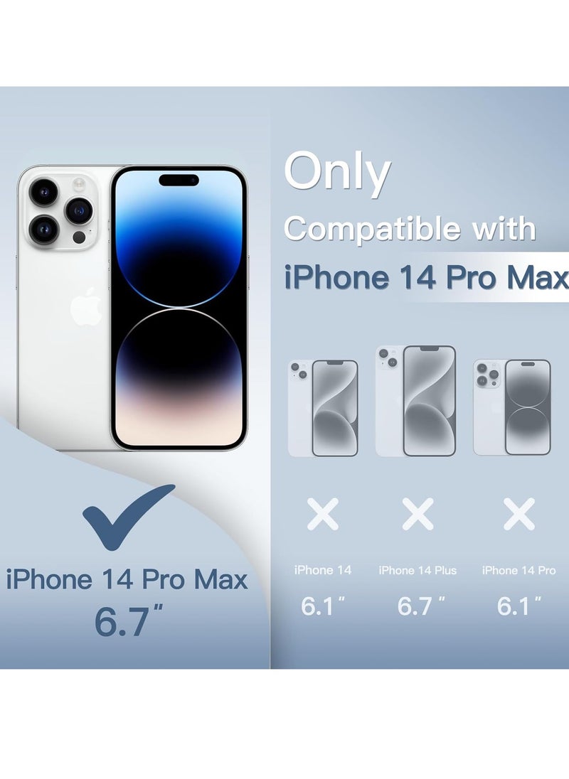 Ultra Slim (0.35mm Thin) Case for iPhone 14 Pro Max 6.7-Inch, Camera Lens Cover Full Protection, Lightweight Matte Finish PP Hard Minimalist Case, Support Wireless Charging (White)