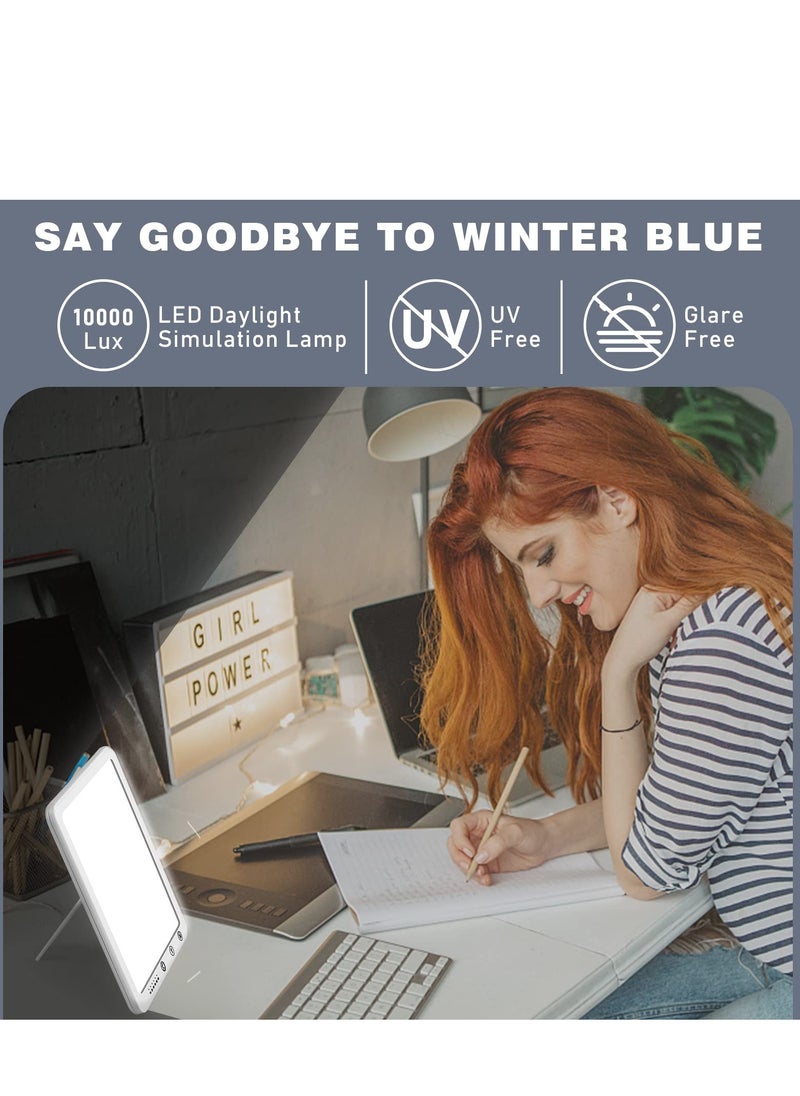 Generic - UV-Free Light Therapy Lamp - 10000 Lux Brightness, Touch Control & 5 Adjustable Levels for Mood & Energy Boost - Image 1