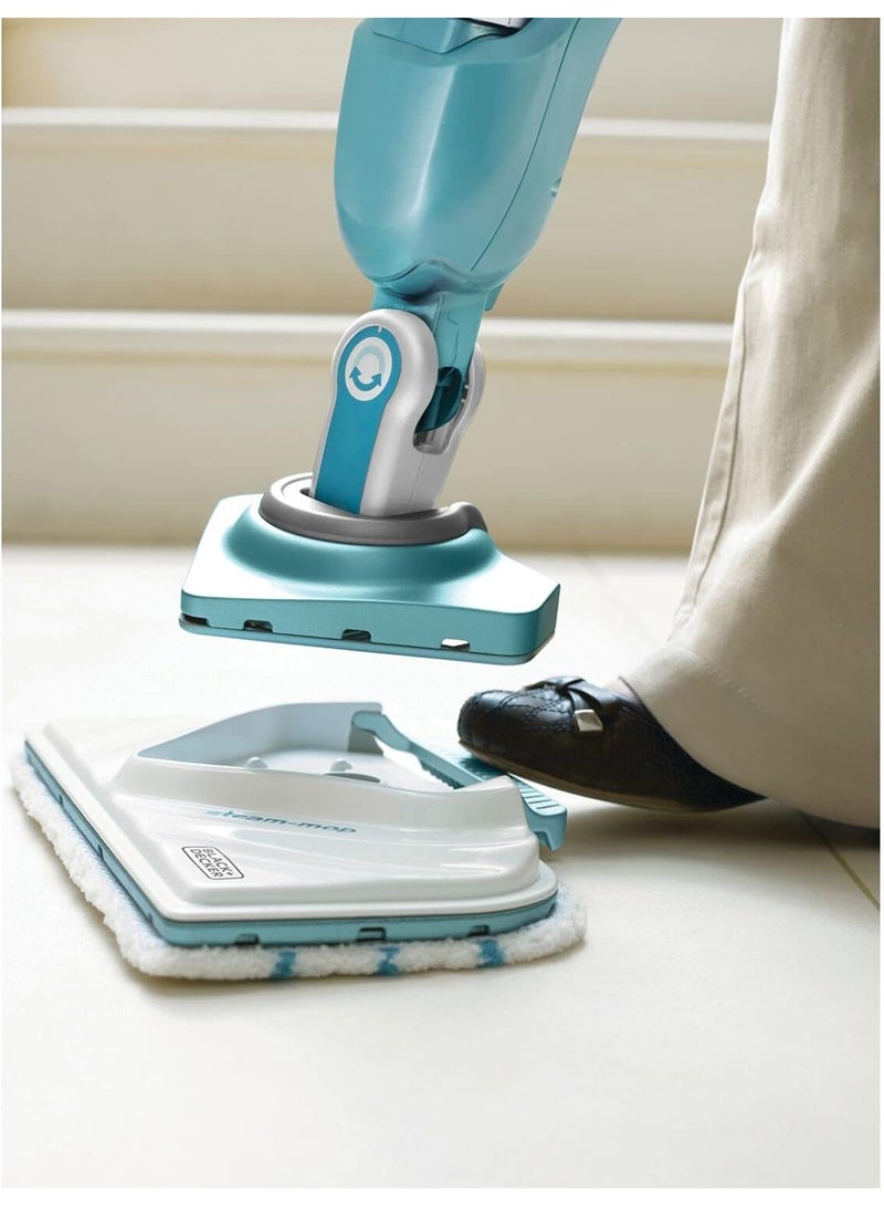 BLACK&DECKER 1600W 500ml Steam Mop 2in1, 8m Cord and 20sec HeatUp Time For Floor, Handheld Mode Kills 99.9% Germs With Super Heated Steam, That Cleanes &Sanitizes  - Image 4