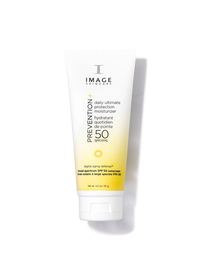 IMAGE SKINCARE - IMAGE Skincare, PREVENTION+ Daily Ultimate Protection Moisturizer SPF 50 Face Sunscreen Lotion, Zinc Oxide, Sheer Finish, Amazon Exclusive, 3.2 oz - Image 1