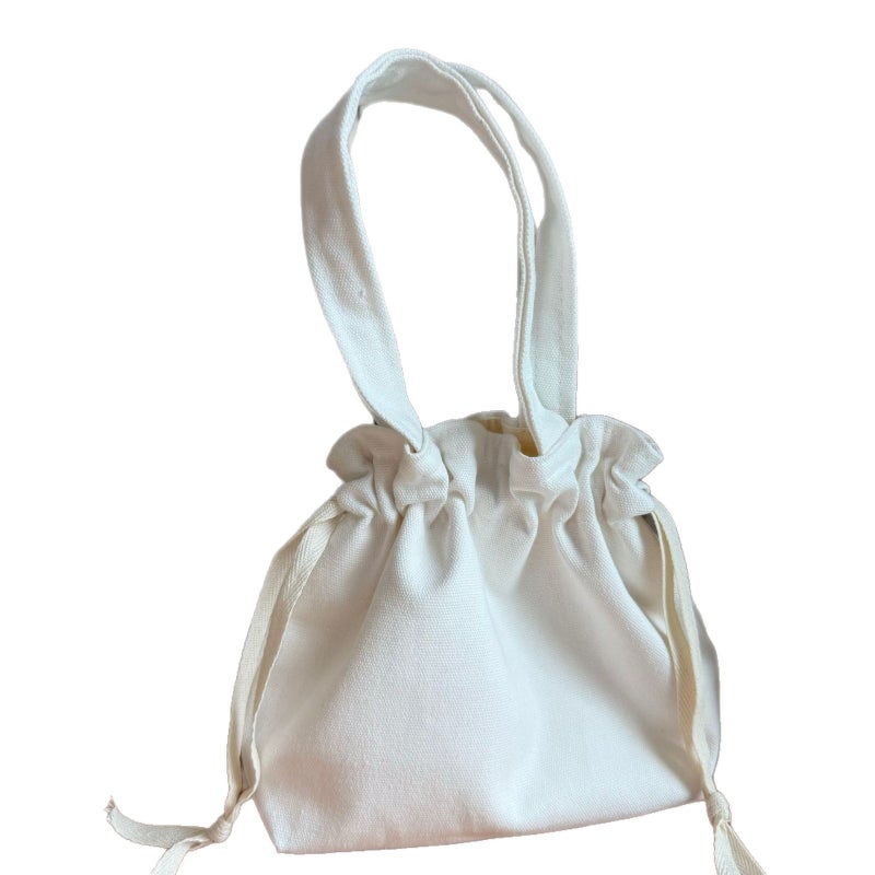 Korean Style Drawstring Bucket Bag Casual Corduroy Handbag - Image 5