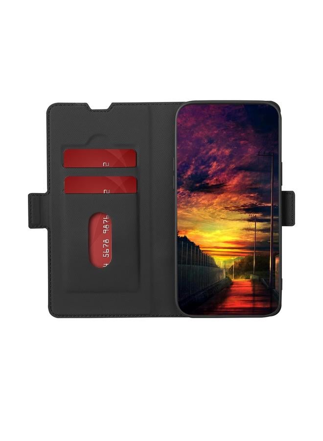 اس-توب جراب لهاتف OnePlus Ace 2/11R مصنوع من الجلد بمشبك جانبي من نسيج قطني - Image 4