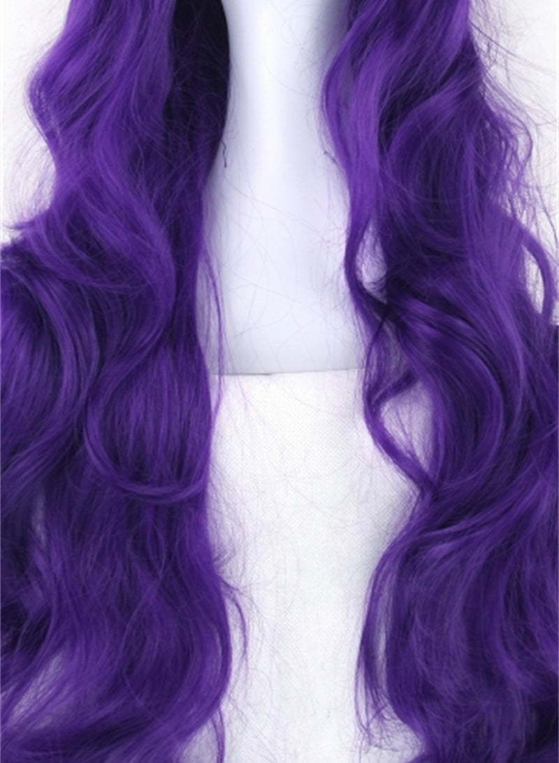 80cm anime long curly hair high temperature silk curly hair cosplay wig costumes dress up wig - Image 3