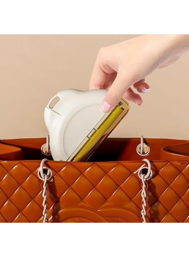 أداة إزالة الوبر القابلة للغسل للملابس والشعر الحيوانات 1PC، لفة لاصقة قابلة لإعادة الاستخدام، منظف الأقمشة الناعمة المدمج للاستخدام المنزلي والسفر (أبيض) - Image 4
