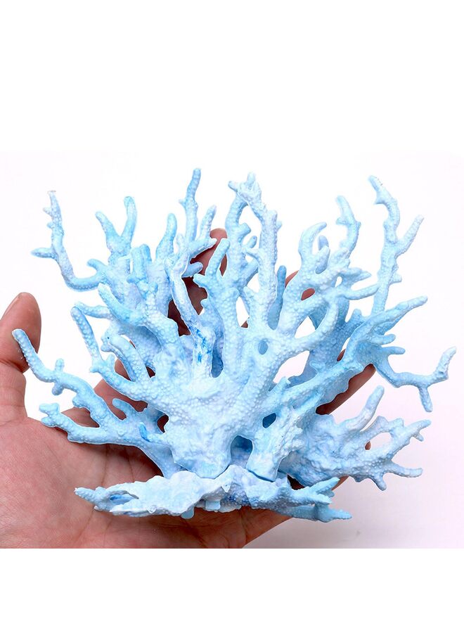 Generic Artificial Aquarium Coral Ornament Plastic Fish Tank Plants Decoration for Aquarium Landscape (BLUE)  - Image 5