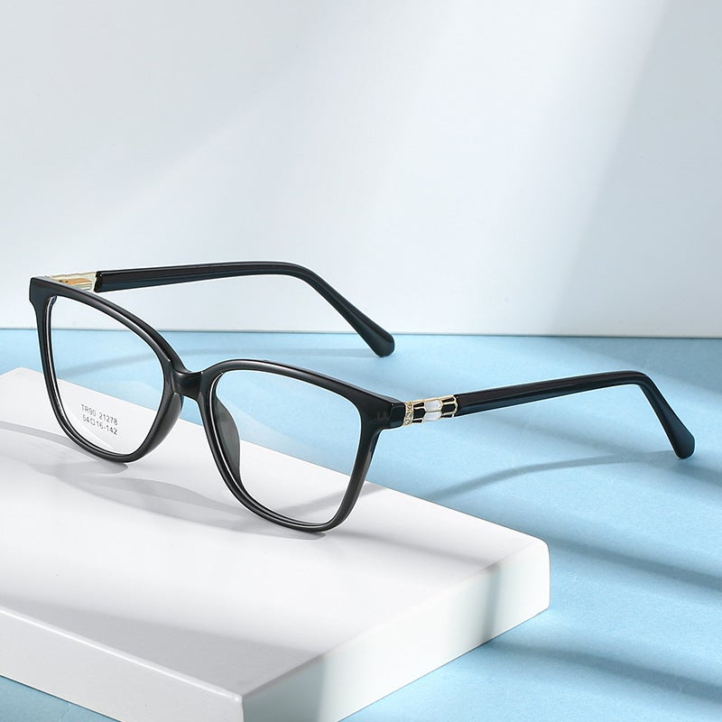 New Women'S Business Glasses Metal Hinge Cat Eye Tr90 Optical Frame Glasses Frame - Image 3