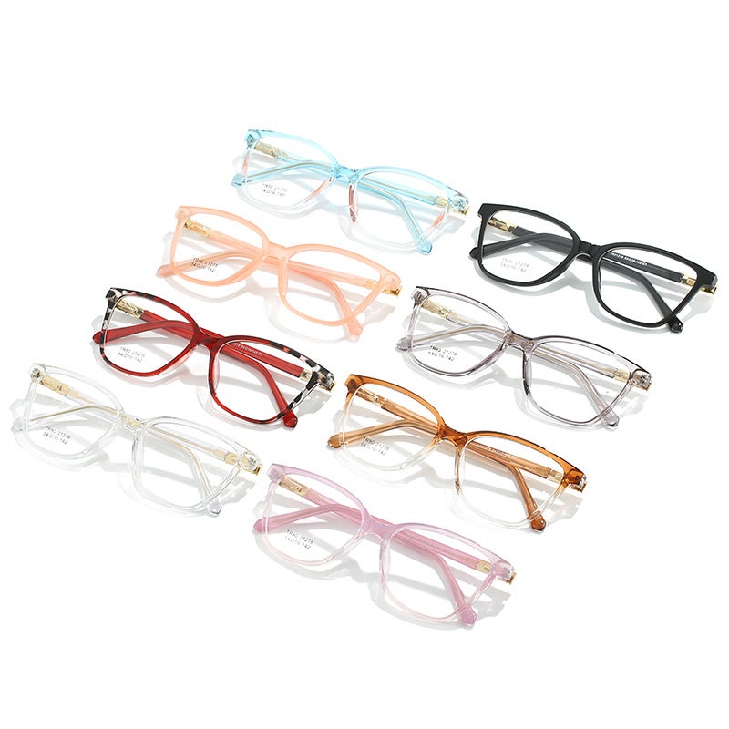 New Women'S Business Glasses Metal Hinge Cat Eye Tr90 Optical Frame Glasses Frame - Image 4