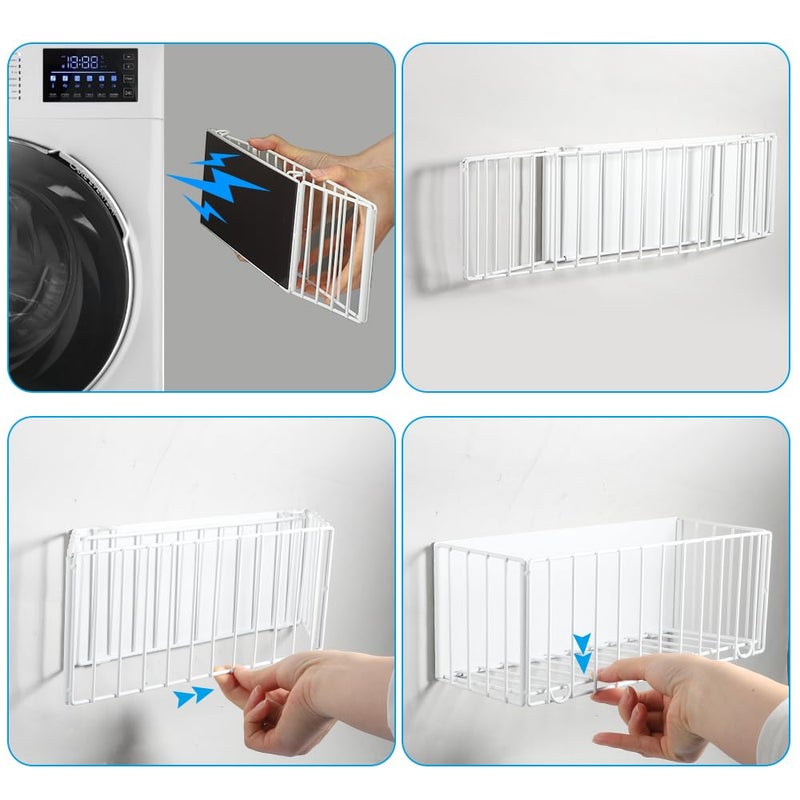 Picowe Large Dryer Ball Organizer Magnetic Storage Bin, Foldable Magnetic Dryer Ball Holder for Laundry Room Organization and Storage to Hold 4-6 Dryer Balls, Without Ballsï¼ˆWhite,Mï¼‰ - Image 5