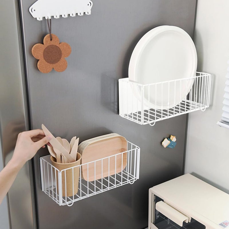 Picowe Large Dryer Ball Organizer Magnetic Storage Bin, Foldable Magnetic Dryer Ball Holder for Laundry Room Organization and Storage to Hold 4-6 Dryer Balls, Without Ballsï¼ˆWhite,Mï¼‰ - Image 3