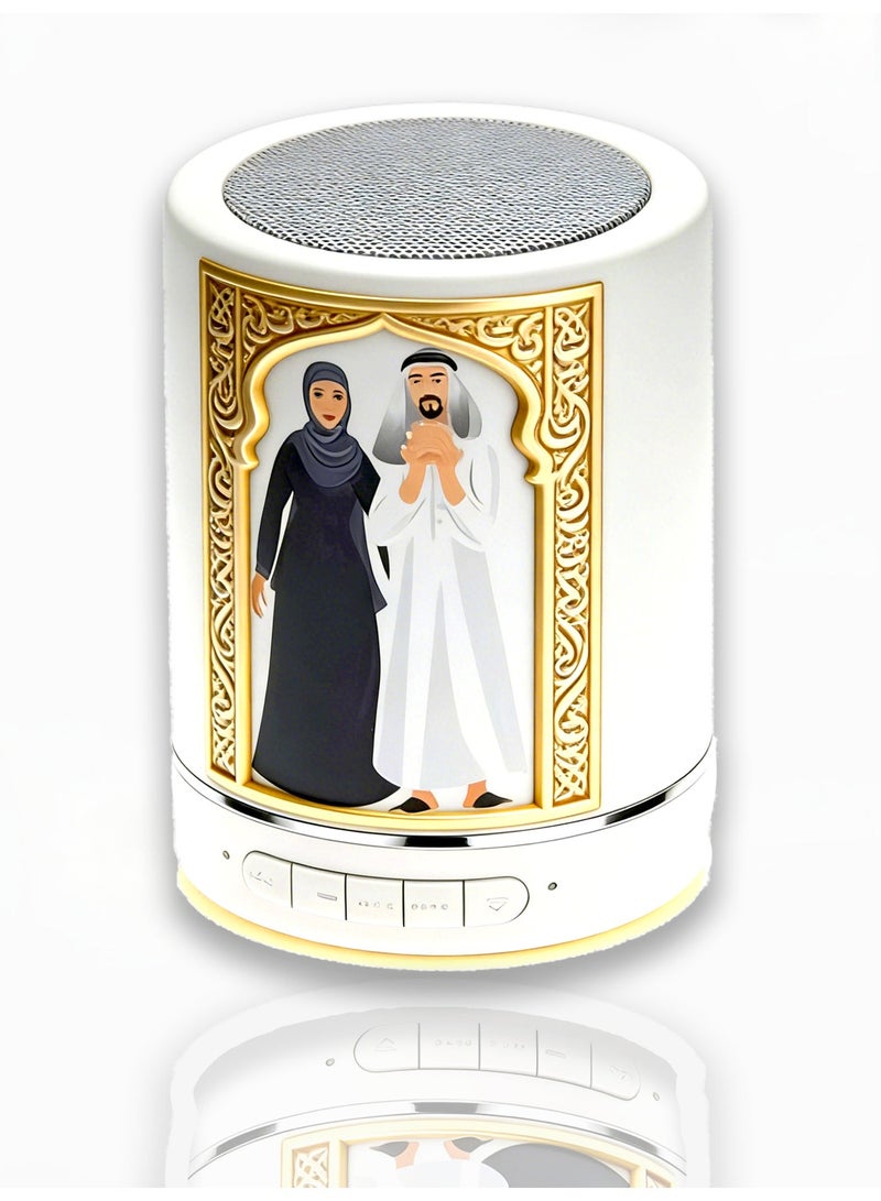 كروني مكبر صوت كروني كيو 1 متعدد الوظائف للقرآن الكريم مزود ببطاقة تي اف وتشغيل ام بي 3 وراديو اف ام وبطارية تدوم 5 ساعات لتعلم الاسلام - Image 1