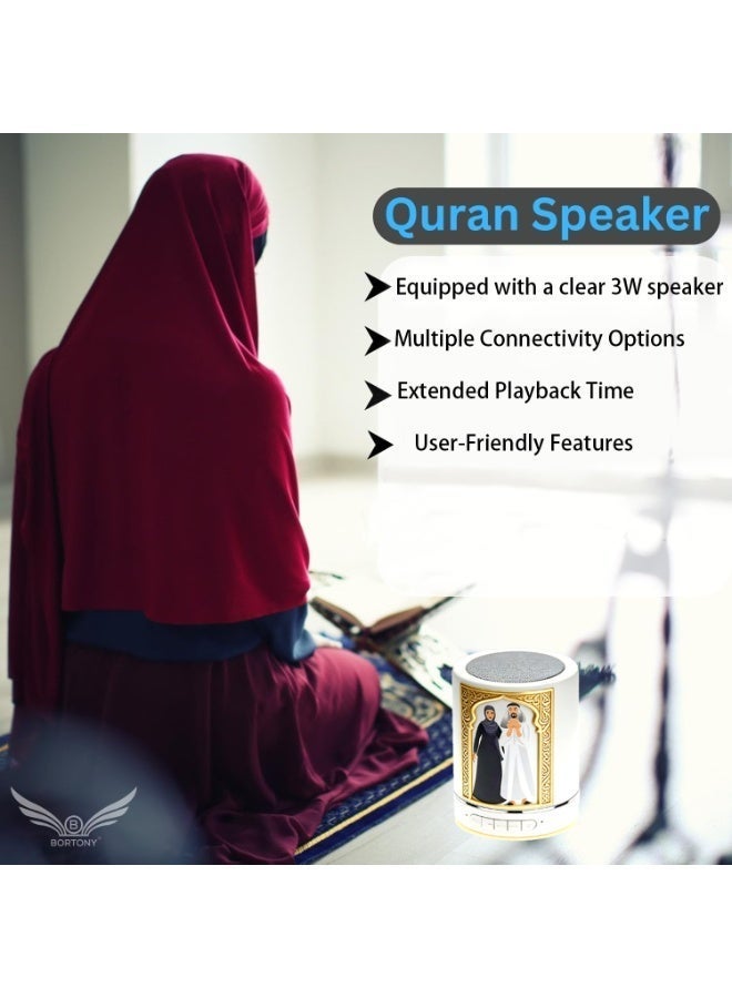 كروني مكبر صوت كروني كيو 1 متعدد الوظائف للقرآن الكريم مزود ببطاقة تي اف وتشغيل ام بي 3 وراديو اف ام وبطارية تدوم 5 ساعات لتعلم الاسلام - Image 3