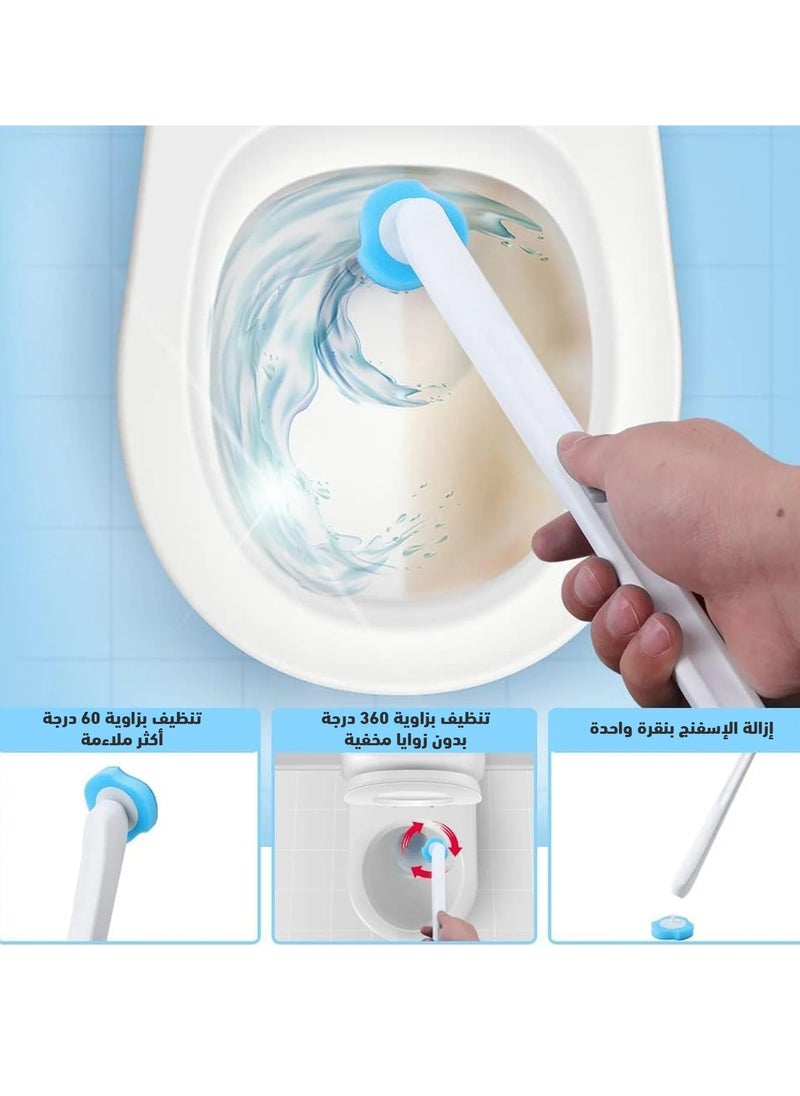 REXO REXO® Disposable Toilet Brush Set: Effortless One-Time Use Bathroom Cleaning System | Includes Wall-Mountable Holder and 28 Premium Refill Heads | Ergonomic Design  - Image 2