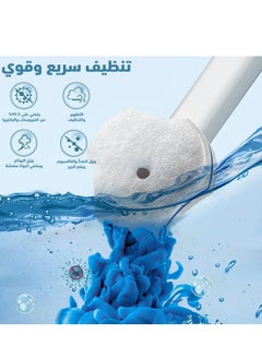 ركسو مجموعة فرشاة المرحاض التي تُستخدم لمرة واحدة من REXO®: نظام تنظيف الحمام الذي لا يحتاج إلى جهد ويُستعمل لمرة واحدة | يتضمن حاملًا يمكن تثبيته على الحائط و28 رأس إعادة تعبئة ممتاز | تصميم مريح  - Image 5