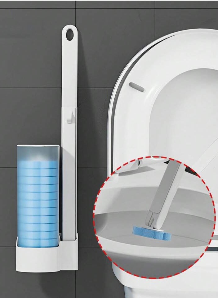 REXO REXO® Disposable Toilet Brush Set: Effortless One-Time Use Bathroom Cleaning System | Includes Wall-Mountable Holder and 28 Premium Refill Heads | Ergonomic Design  - Image 3