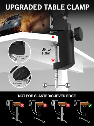 SUNMON ذراع ميكروفون SUNMON Rode NT-USB - ذراع ميكروفون لـ RODE NT-USB/NT-USB+/NT-USB Mini ومعظم الميكروفونات، ذراع مقص قابلة للتعديل مع محول 3/8" إلى 5/8" من SUNMON - Image 5
