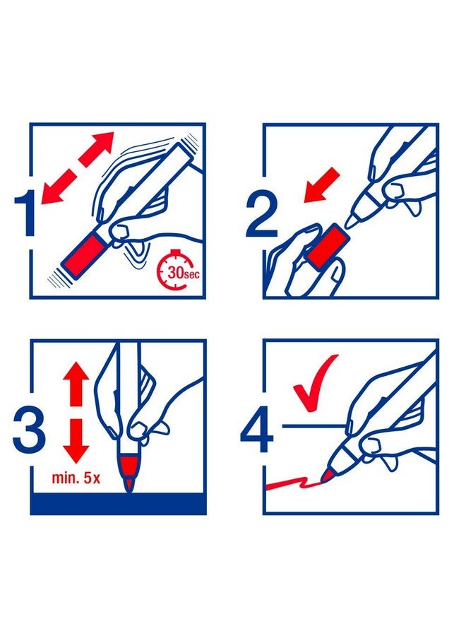 إدينغ قلم تحديد أكريليك 5100 فضي متوسط 1 قلم طلاء أكريليك مقاوم للماء ذو طرف مستدير 2 قلم طلاء أكريليك 3 مم للرسم على ورق فني من القماش وأقلام تحديد أكريليك خشبية للحصى - Image 3