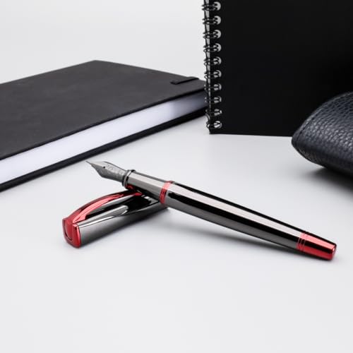 Monteverde USA Impressa Fountain Pen Gift Set (Gun Metal) Medium Nib + Bottled Ink - Premium Pen for Men & Women – Perfect for Office, Business, School, Gifts, Journaling, Autographs - Image 4