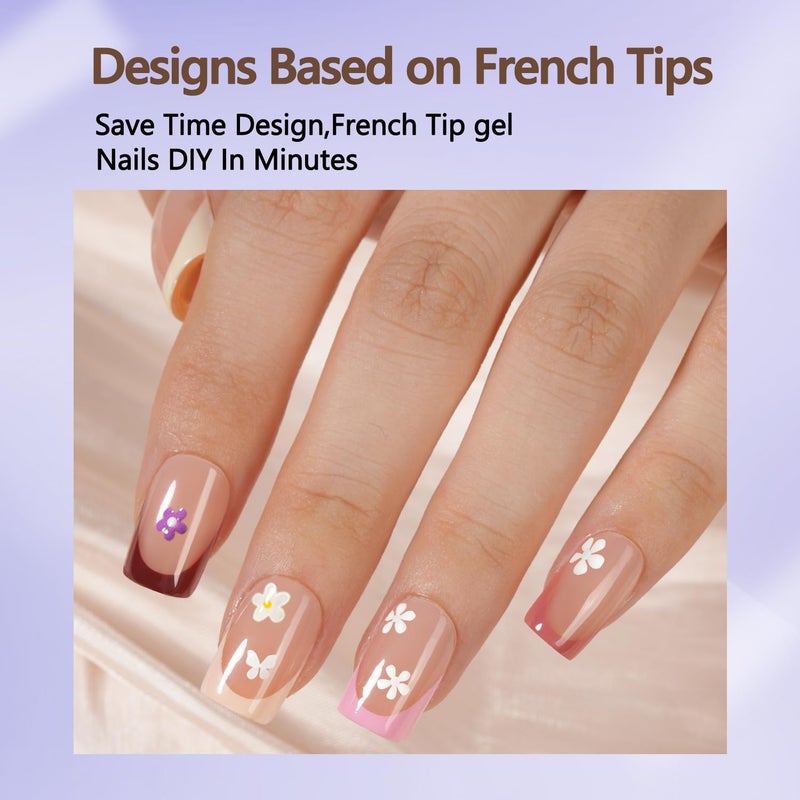 Misssix French Tip Press On Nails, 160Pcs French Gel Nail Tips, Short Square Soft Gel Fake Nails, X-BASIC Tips Starter Kit for Nail Art DIY 16 Sizes - Image 4