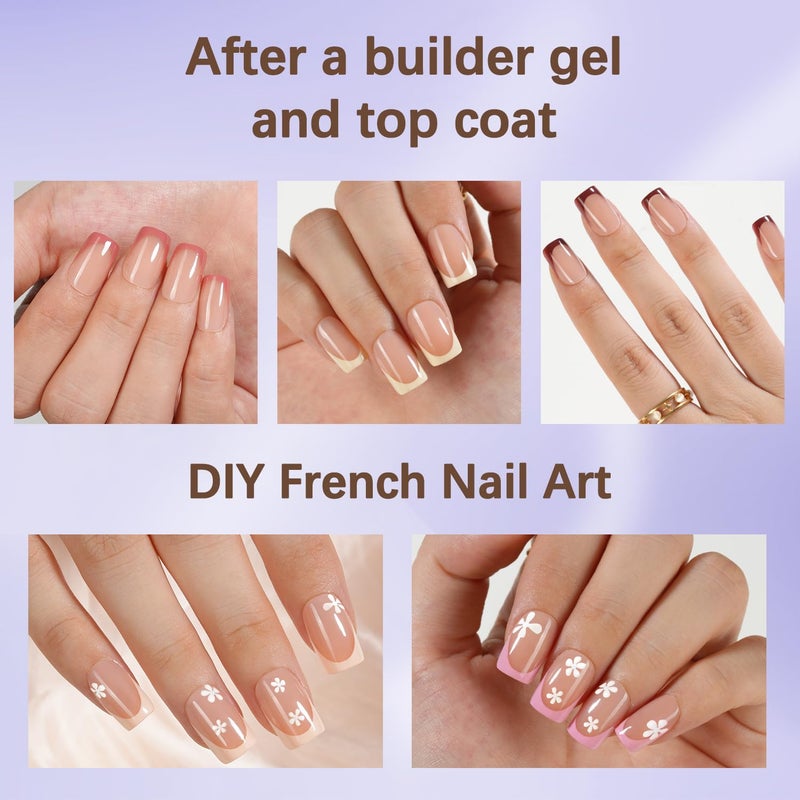 Misssix French Tip Press On Nails, 160Pcs French Gel Nail Tips, Short Square Soft Gel Fake Nails, X-BASIC Tips Starter Kit for Nail Art DIY 16 Sizes - Image 5