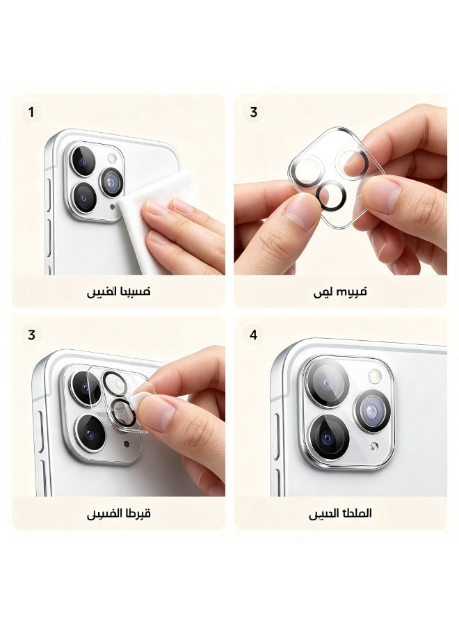 واقي عدسة كاميرا متكامل مضاد لبصمات الأصابع، لا تشويه للصور، فيلم عدسة مضاد للصدمات للهواتف الذكية - Image 3