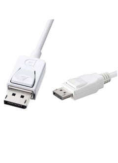 Display Port DP Male to Male Cable , a digital audio/video interconnect, intended to be used primarily between a computer and a display monitor, or a home-theater system. DisplayPort currently supports a maximum of 32.40 Gbit/s data rate over a 3 meter cable , White