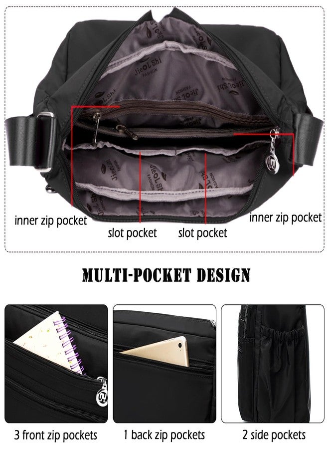LassZone Women's Crossbody Waterproof Shoulder Handbag with Multi-Pocket Messenger Bag Travel Satchel Purse Tote - Image 5