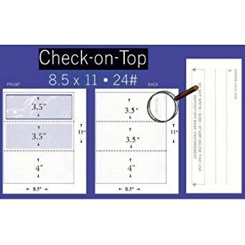 Compuchecks 500 Blank Check Stock - Check on Top - Green Marble - Image 4