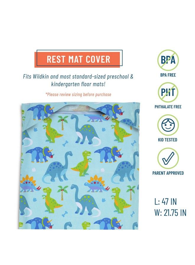 Wildkin Kids Nap Mat Cover For Boys & Girls Sewnin Flap Design Rest Mat Cover Perfect For Preschool And Daycare Fits Our Vinyl Nap Mat Up To 1.5 Inches Including Basic Sleep Mat (Dinosaur Land) - Image 3