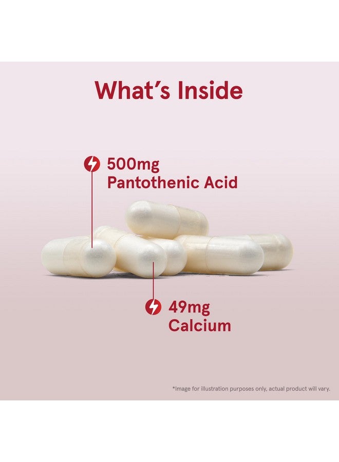 جارو فورملاز حمض البانتوثينيك ب5 بتركيز 500 ملغ من جارو فورميولا، مكمل غذائي، فيتامين ب5 لدعم هرمون الغدة الكظرية واستقلاب الطاقة الخلوية، 100 كبسولة نباتية، إمداد لمدة 100 يوم - Image 3