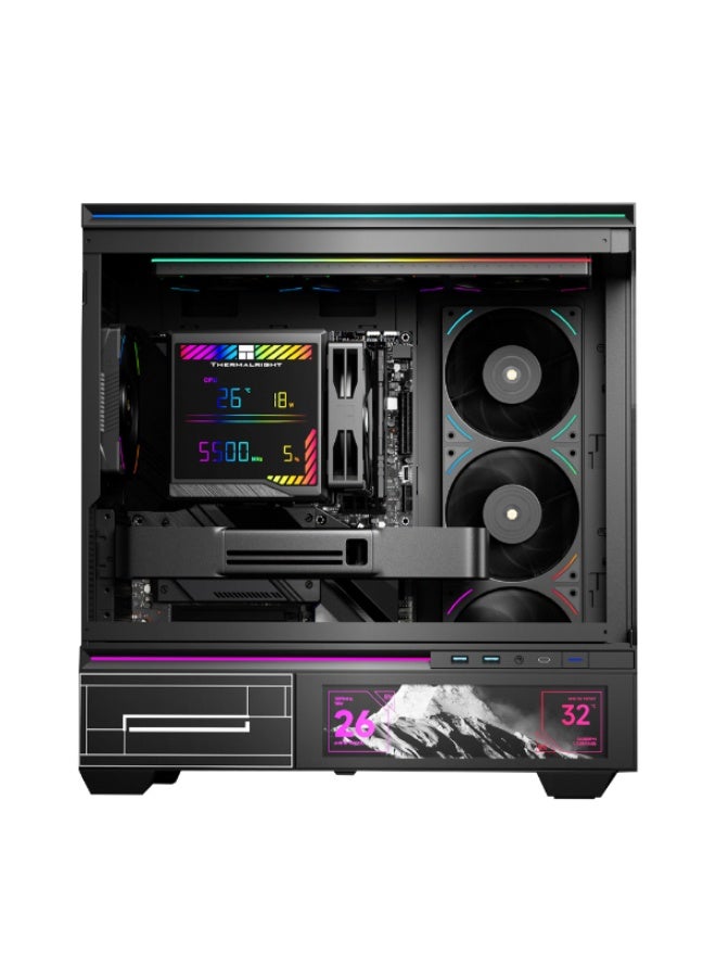 Thermalright Thermalright TL-M10 Vision M-ATX computer case with 6.9inch LCD Without fans screen - Image 5