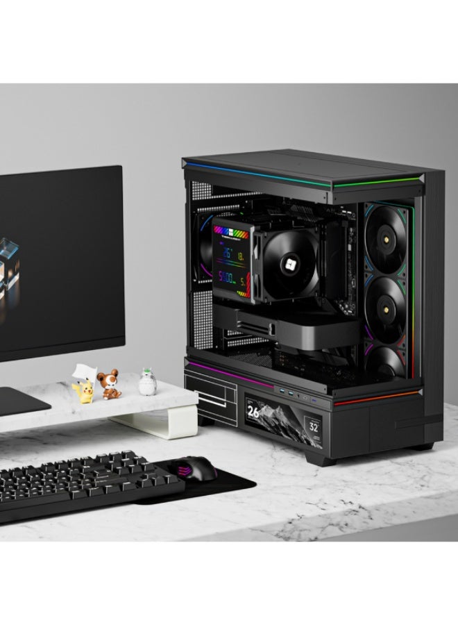 Thermalright Thermalright TL-M10 Vision M-ATX computer case with 6.9inch LCD Without fans screen - Image 4