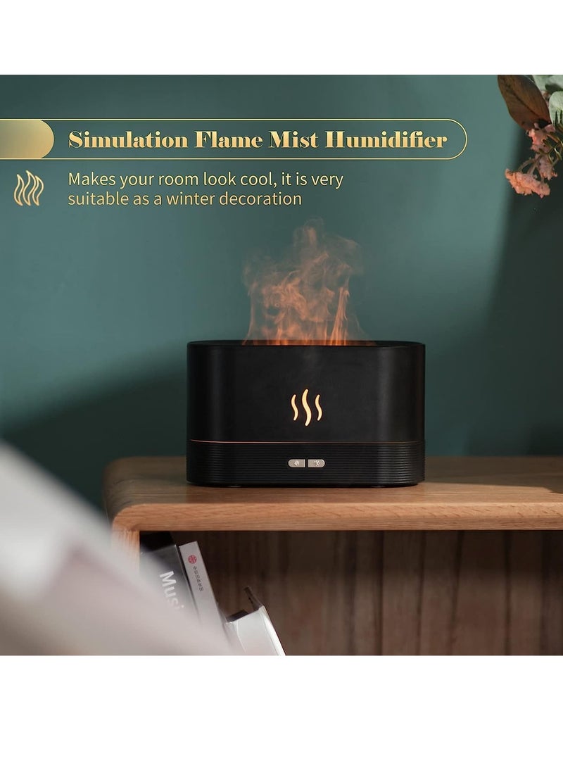 Flame Humidifier Night Light Quiet Desk Top USB Humidifier Aromatherapy Essential Oil Aroma Diffuser for Home Spa Office Bedroom Baby Room (Flame Aroma Diffuser, WHITE 01) - Image 5