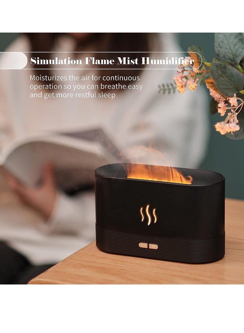 Flame Humidifier Night Light Quiet Desk Top USB Humidifier Aromatherapy Essential Oil Aroma Diffuser for Home Spa Office Bedroom Baby Room (Flame Aroma Diffuser, WHITE 01) - Image 4