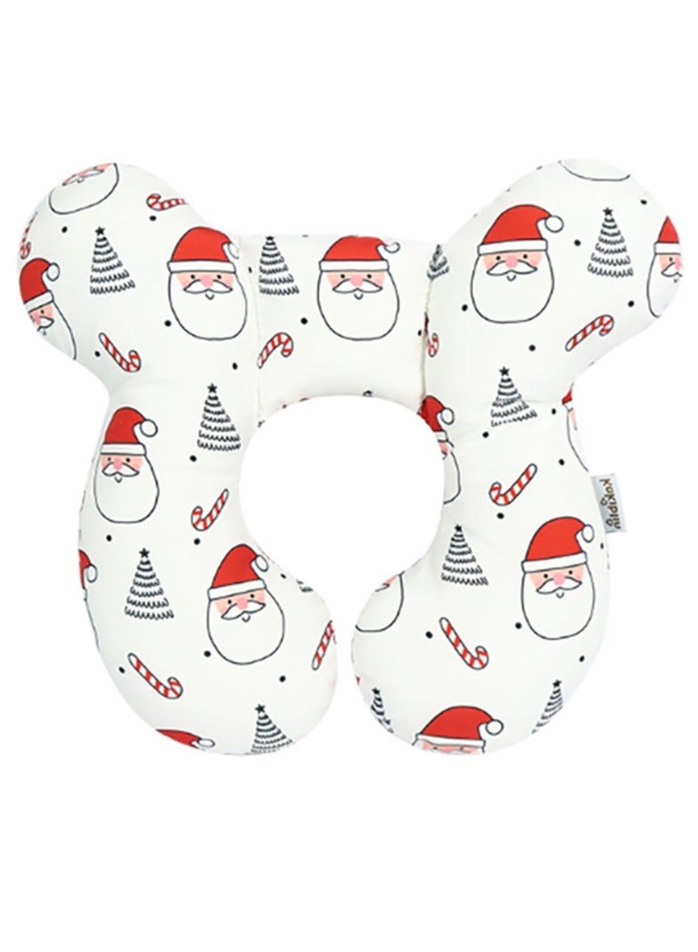 Jingke Baby Travel Pillow, Infant Head and Neck Support Pillow, for 0-2 Years Old Baby (Santa Claus Head) - Image 1