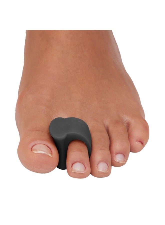 Zentoes فواصل أصابع القدم الجل للأصابع المتداخلة، البروزات، ومحاذاة إصبع القدم الكبير - عبوة 4 (أسود) - Image 1