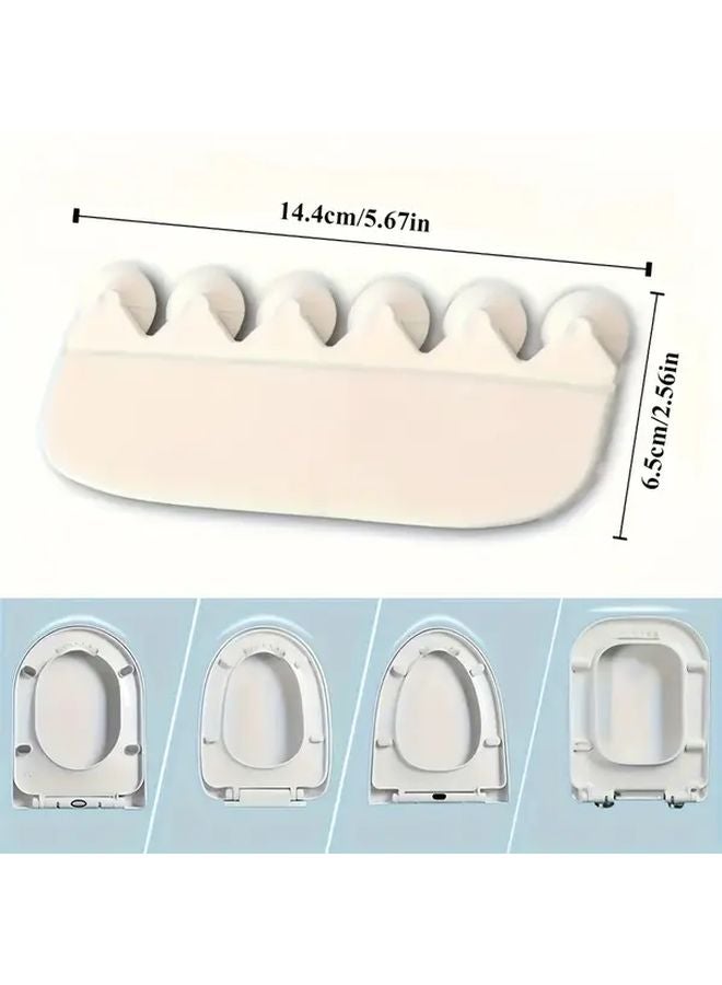 White Toilet Splash Guard Easy Install Non Slip Base Splashproof Seat Cover Durable Plastic - Image 4