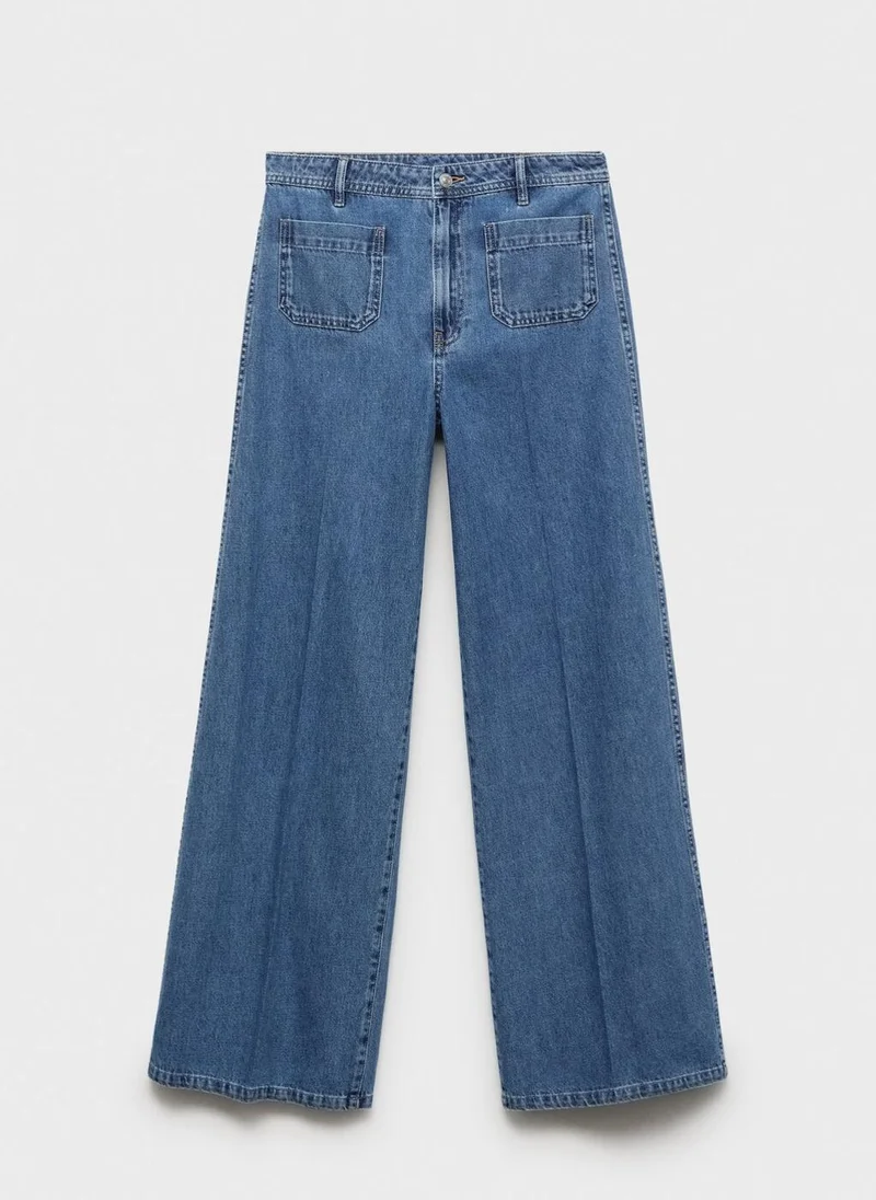 MANGO Wideleg With Pockets Jeans