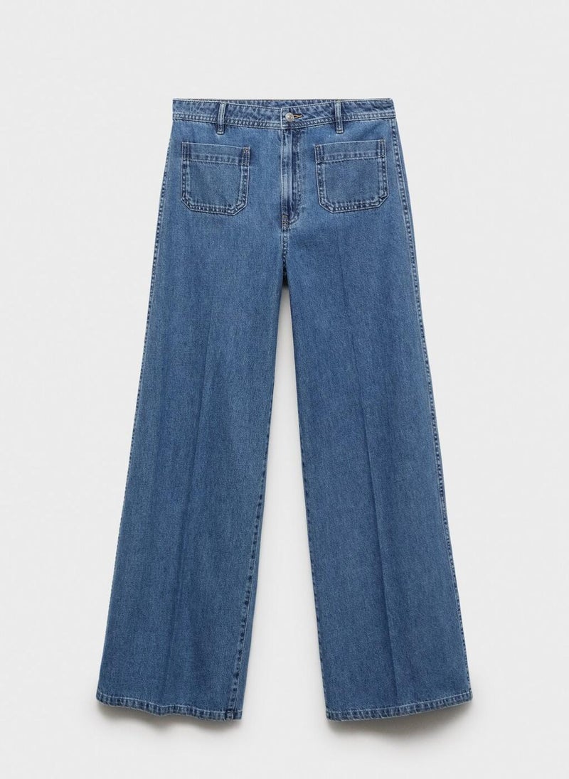 MANGO Wideleg With Pockets Jeans  - Image 5