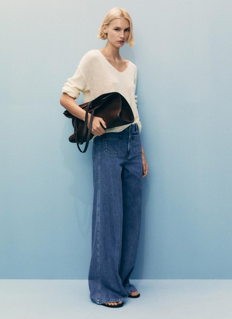 MANGO Wideleg With Pockets Jeans  - Image 3