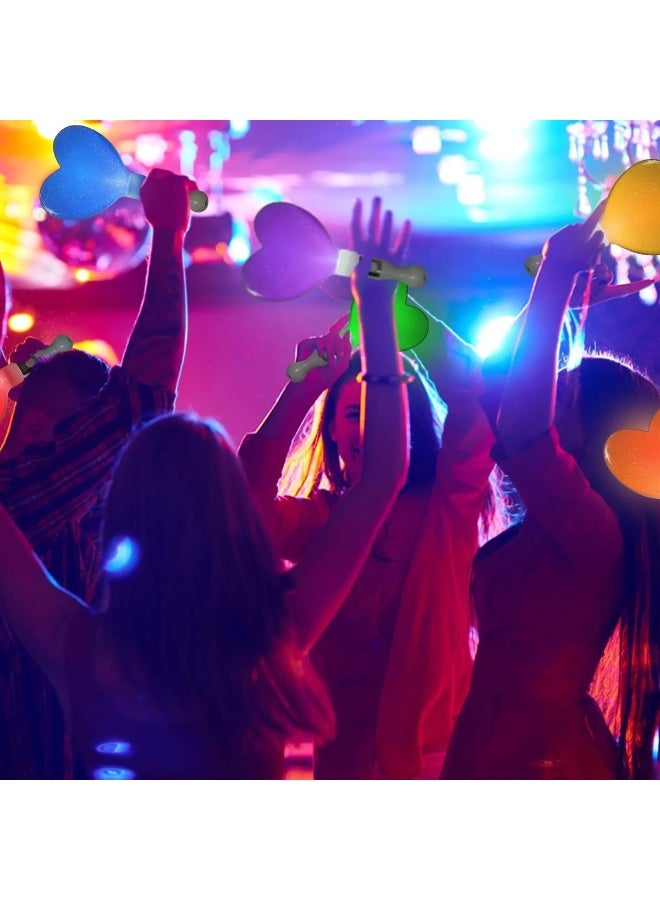 LED Heart Glow Sticks, 3 Modes Colorful Flashing Light, Reusable Party Supplies Decorations - Image 3