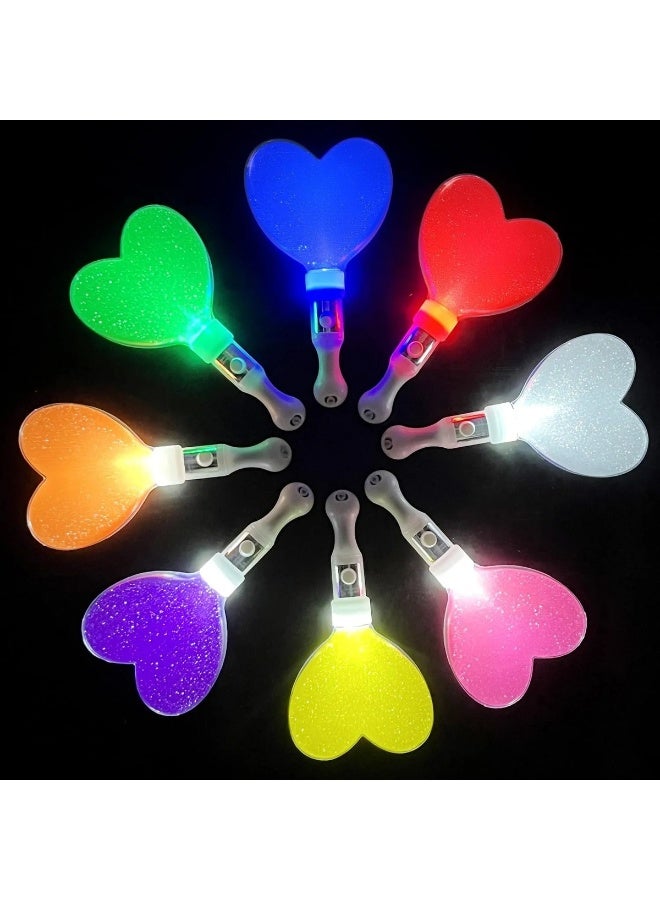 LED Heart Glow Sticks, 3 Modes Colorful Flashing Light, Reusable Party Supplies Decorations - Image 4