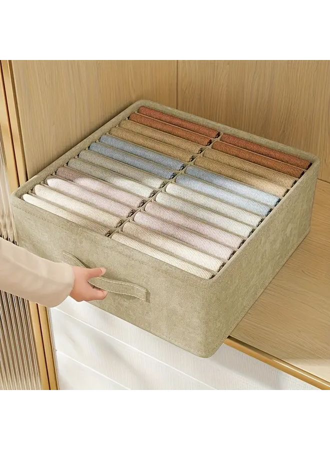 24 Grid Fabric Drawer Organizer Box For Underwear Socks Bras Space Saving Closet Storage Solution - Image 2