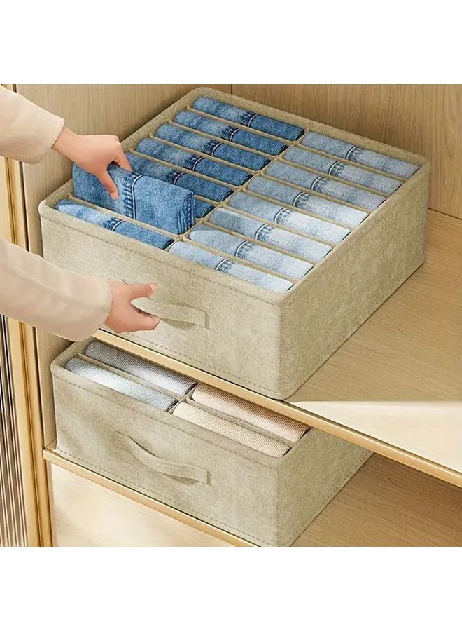 24 Grid Fabric Drawer Organizer Box For Underwear Socks Bras Space Saving Closet Storage Solution - Image 1