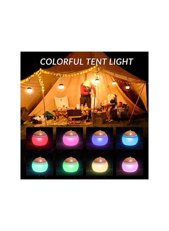 erorex Rechargeable Camping Lantern, 4 Light Modes LED Camping Lantern with Hanging Hook Silicone Rechargeable Camping Light Battery Operated Waterproof Tent Light for Patio Garden Party Hiking  - Image 2