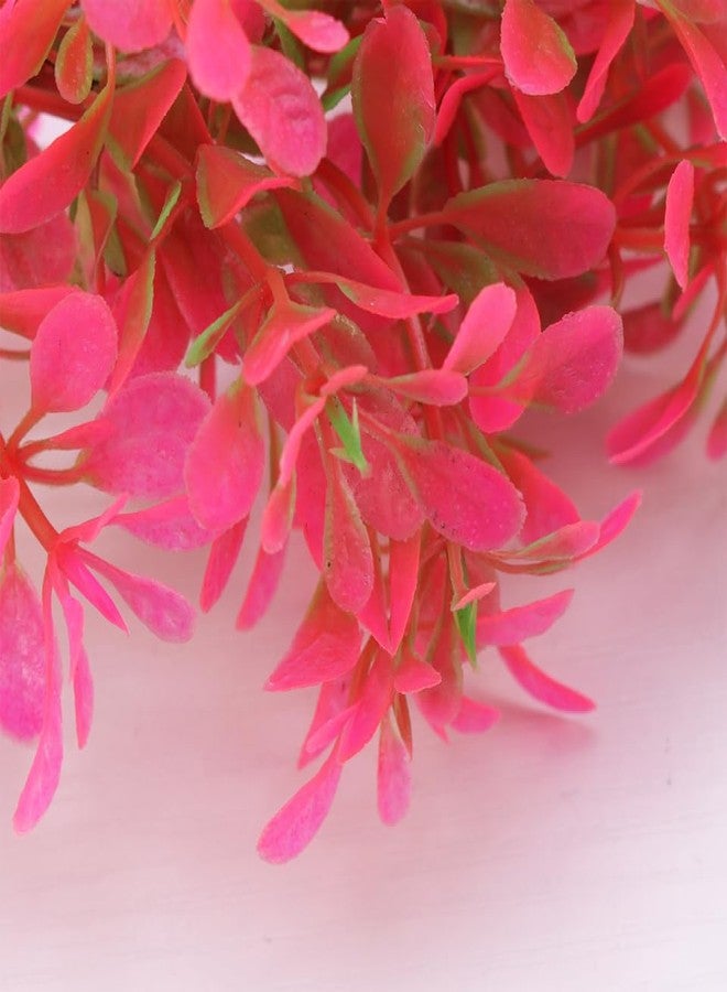 بو بيت بوب زينة نباتات اصطناعية لحوض السمك من POPETPOP، بوابة زهور عشبية وردية لتزيين حوض السمك، زينة لحوض سمك بيتا (وردي) - Image 5