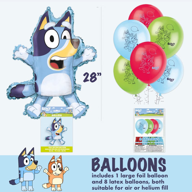 Unique Bluey Birthday Party Supplies | Bluey Party Supplies | Bluey Birthday Decorations | Bluey Party Decorations | With Bluey Balloons, Banner, Tablecover, Bluey Plates, Bluey Napkins, Button - Image 3