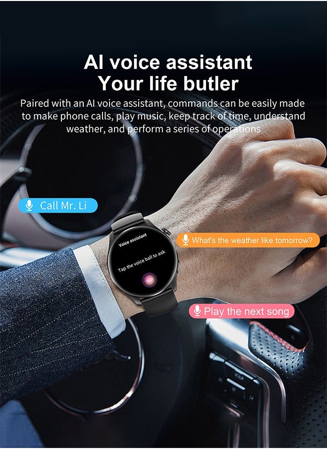 Generic - Smart Watch 1.53 inch men's and women's smart watches with Bluetooth for making/answering calls, fitness mode and sleep mode, multiple applications, information reminders, multiple languages, 280mAh - Image 1