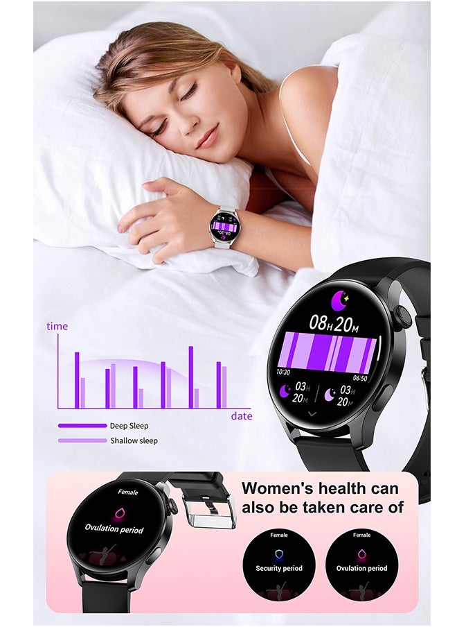 Generic - Smart Watch 1.53 inch men's and women's smart watches with Bluetooth for making/answering calls, fitness mode and sleep mode, multiple applications, information reminders, multiple languages, 280mAh - Image 1