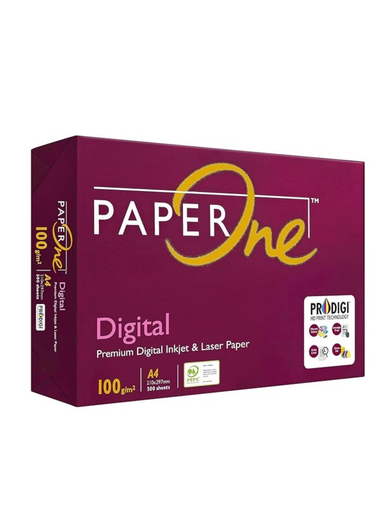 PaperOne ورق نسخ رقمي ممتاز من PaperOne، 100 جرام لكل متر مربع، مقاس A4، رزمة 500 ورقة - Image 2