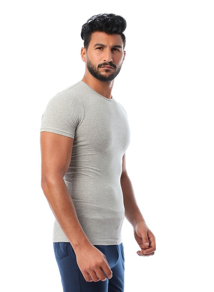 DICE Round Neck Undershirt - Gray - Image 3